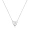 Silver Heart Kiss Pavé Necklace